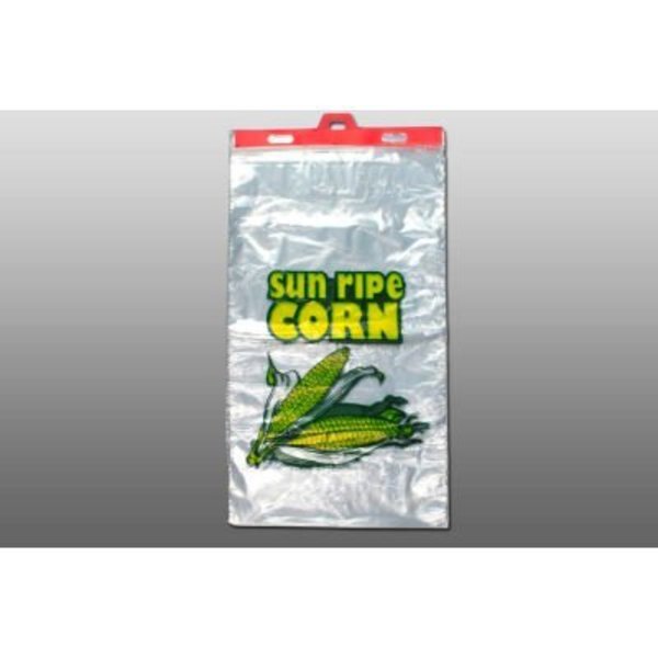 Lk Packaging Corn Bags On Plastic Header, 13"W x 22"L, 1.2 Mil, Clear, 500/Pack E1322LLD-CRN